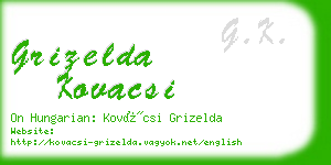 grizelda kovacsi business card